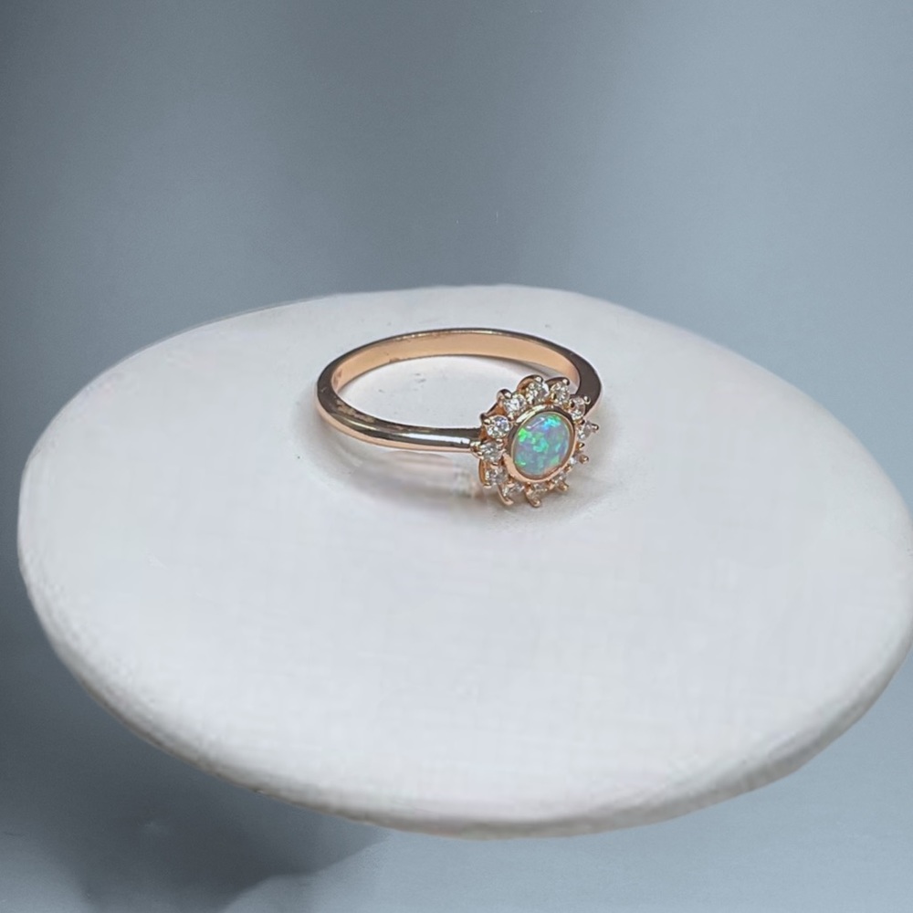 🌺Rose Gold Opal Ring